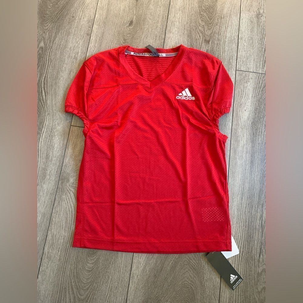 Adidas kids L practice football jersey color power red